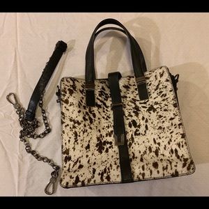 Leifsdottir leather and metal Speckled Capra Purse
